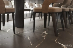 Виниловая плитка Vinilam Allure Stone Glue 88911 Эбонитовый Мрамор 