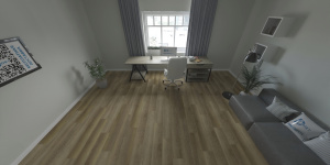 SPC кварцвинил Tarkett Bass House Dillon Nathaniel фото в интерьере