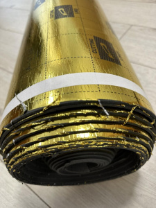 Фото Подложка A Step  рулон 3 мм Optima Gold >100 КПа (с пароизол.,оверлапом) 