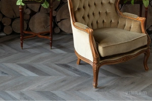 Фото Виниловая плитка Vinilam Parquet Chevron Glue RI444515CL4 Легран 