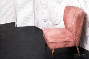 Фото Виниловая плитка Vinilam Ceramo Stone WPC 61607 Сланцевый Черный 