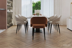 Фото Виниловая плитка Vinilam Parquet Herringbone Glue GD11355 Монпелье 