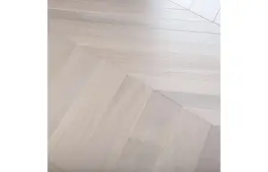 Инженерная доска Lab Arte Chevron 600/510х90х14 Дуб Селект Чегет Белый лак 1S 