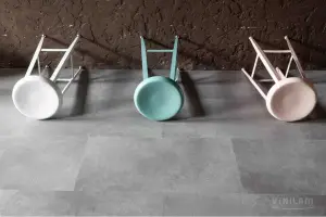 Виниловая плитка Vinilam Ceramo Stone WPC 61609 Цемент