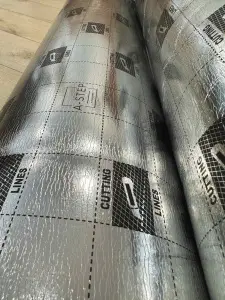 Фото Подложка A Step  рулон 5,0 мм Optima Silver >100 КПа (с пароизол.,оверлапом) 